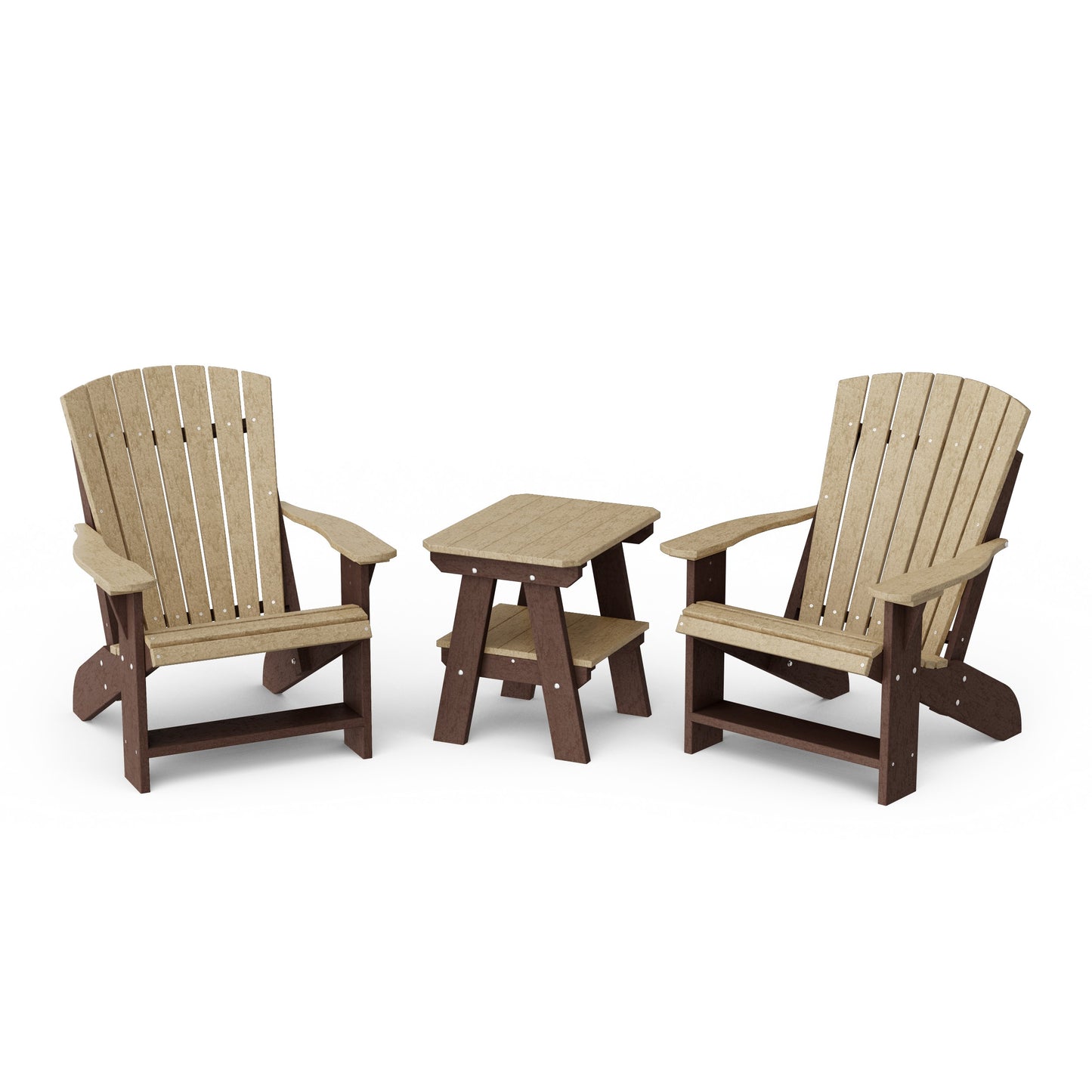 Heritage 3-Piece Adirondack Chair Set with Side Table