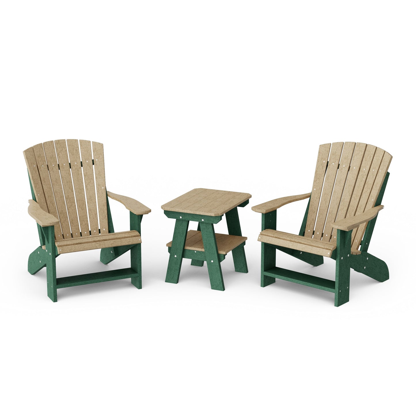 Heritage 3-Piece Adirondack Chair Set with Side Table