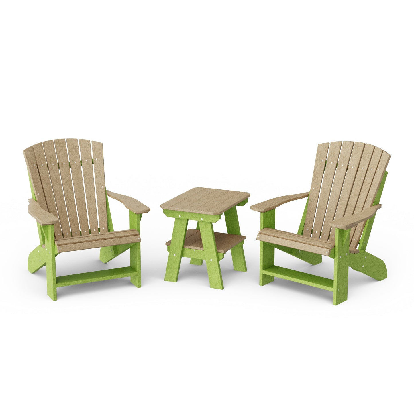 Heritage 3-Piece Adirondack Chair Set with Side Table