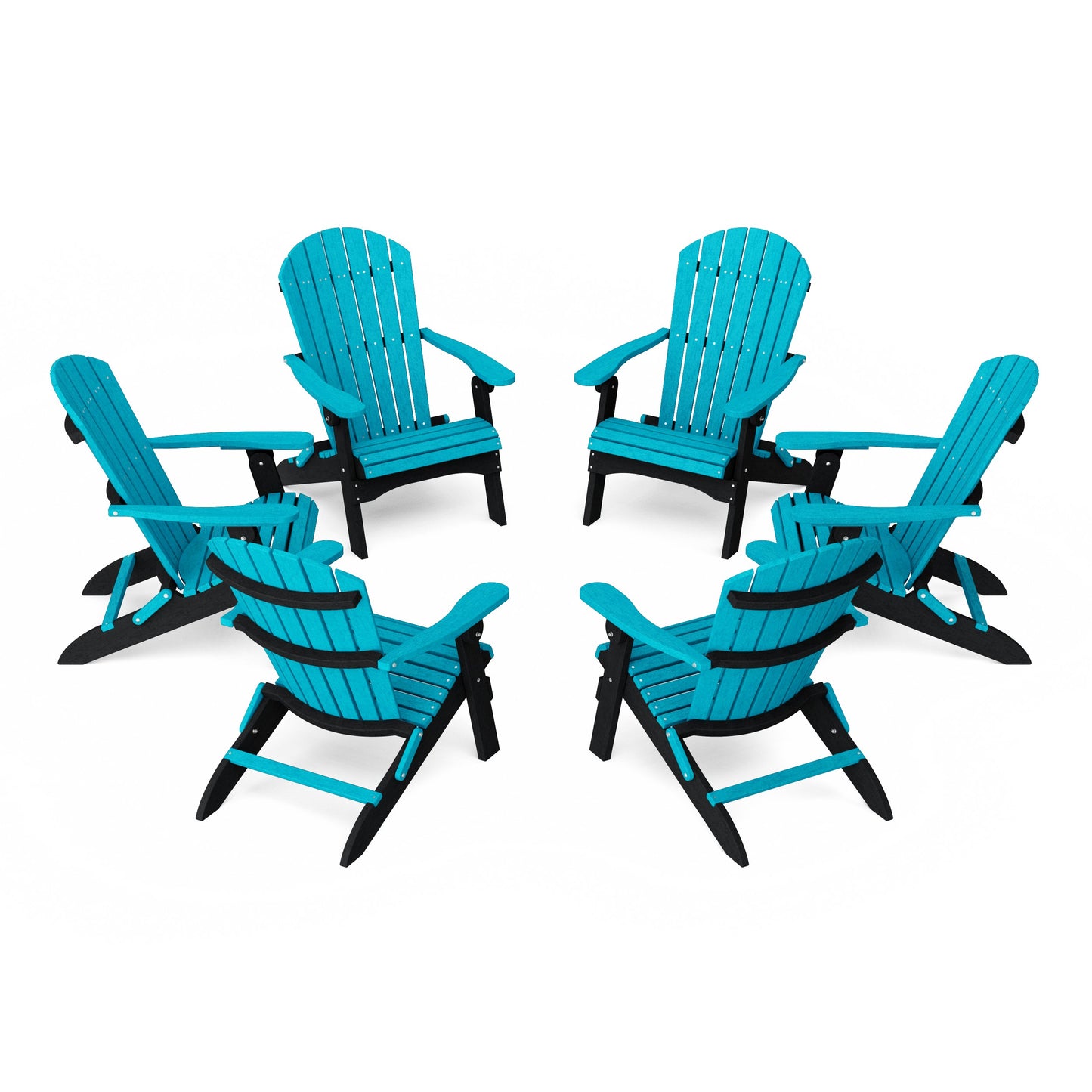 Heritage Folding Adirondack Chairs Set of 6