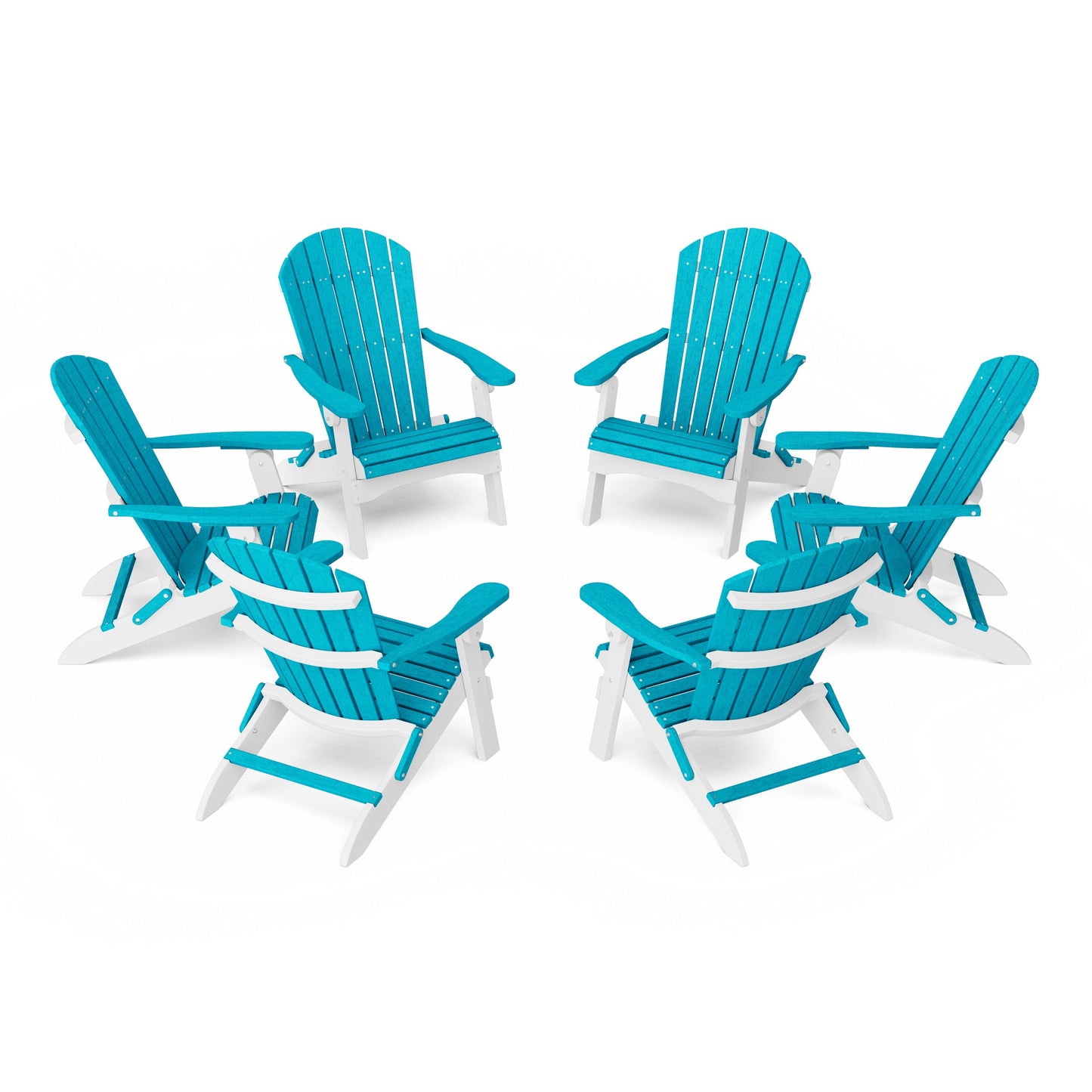 Heritage Folding Adirondack Chairs Set of 6