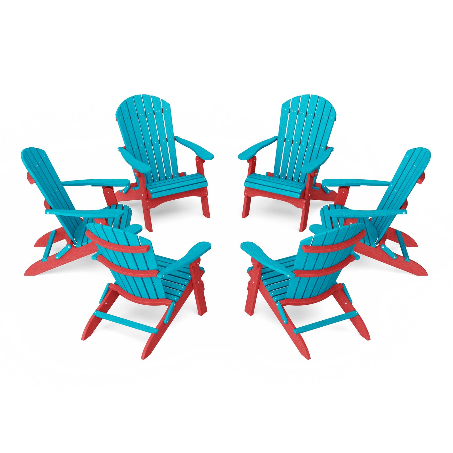 Heritage Folding Adirondack Chairs Set of 6