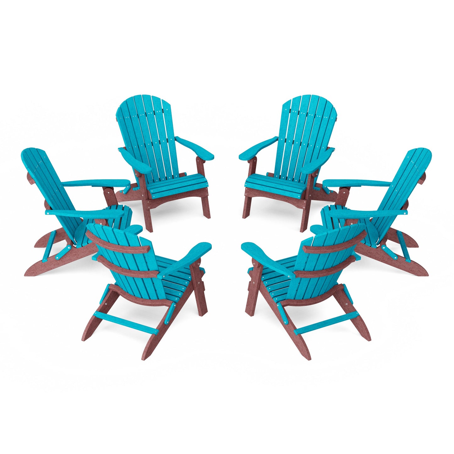 Heritage Folding Adirondack Chairs Set of 6