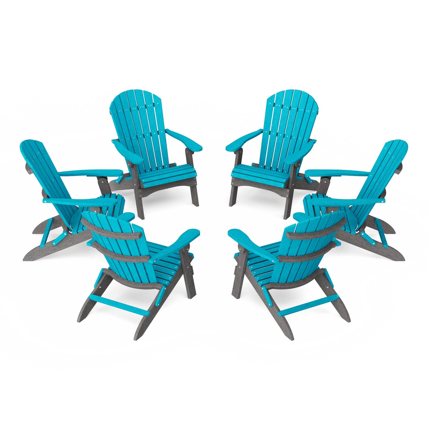 Heritage Folding Adirondack Chairs Set of 6