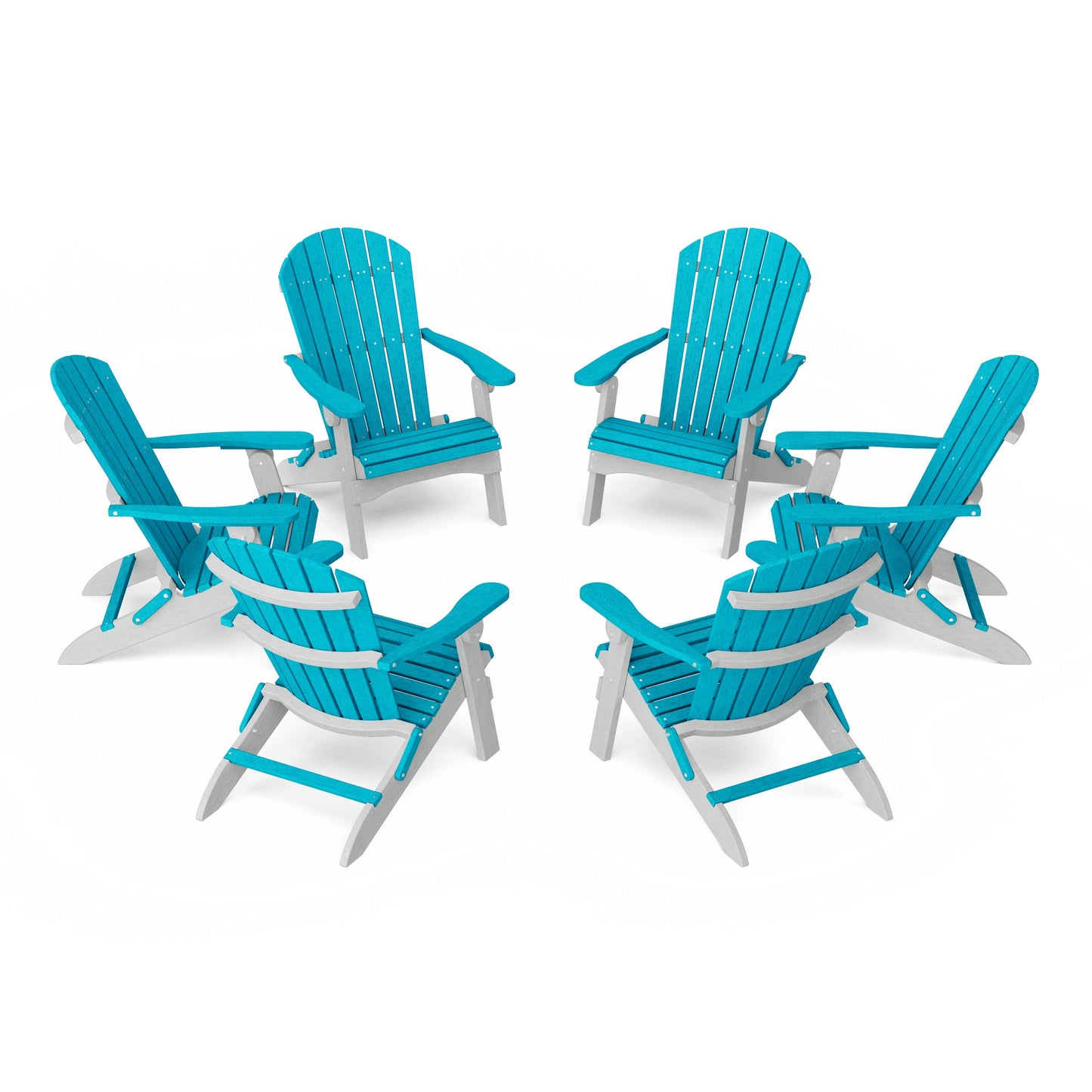 Heritage Folding Adirondack Chairs Set of 6