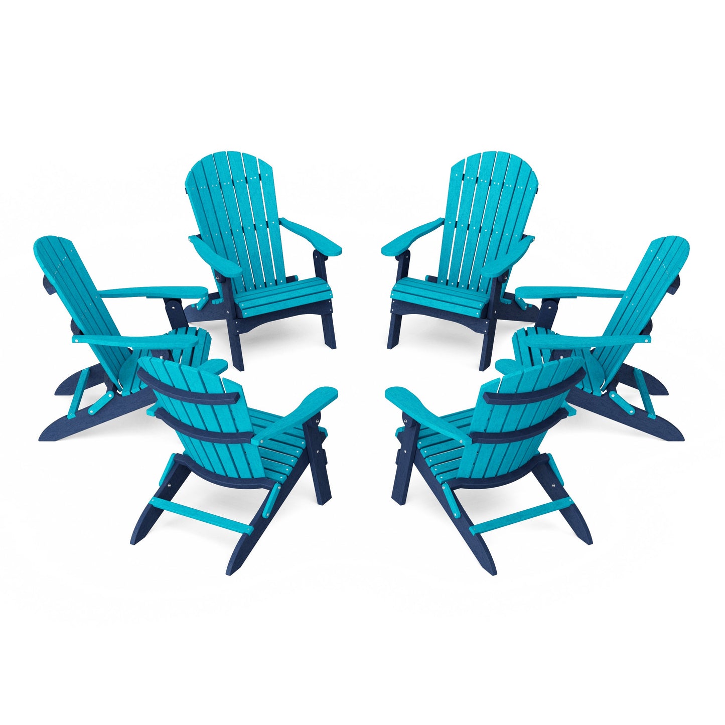Heritage Folding Adirondack Chairs Set of 6