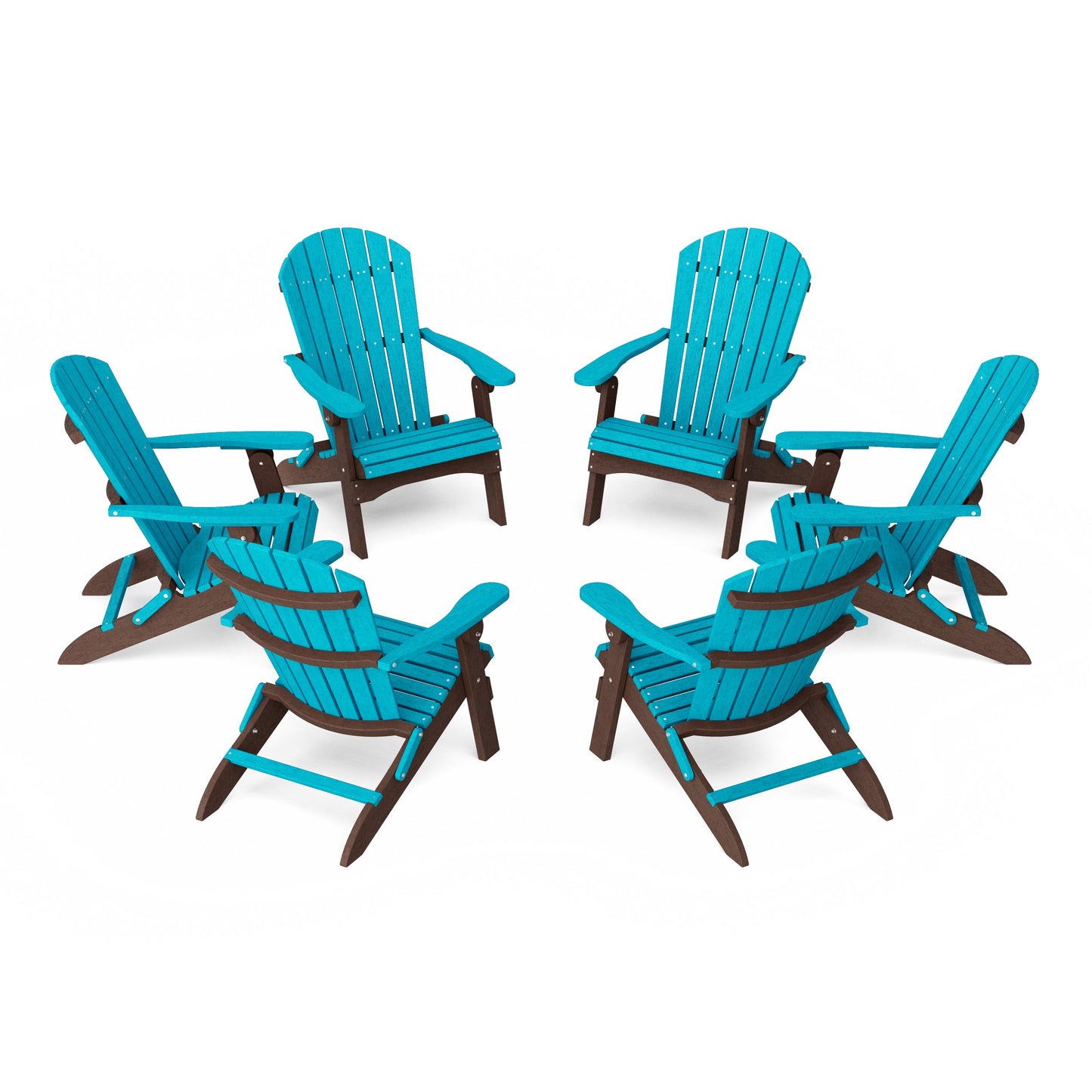 Heritage Folding Adirondack Chairs Set of 6