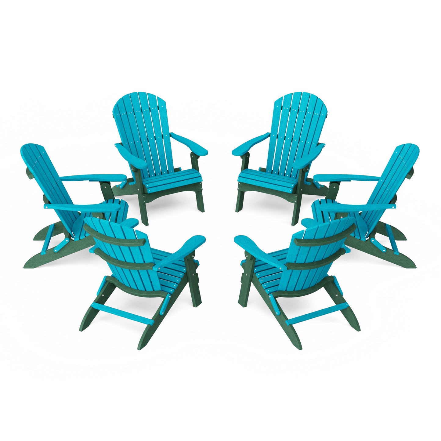 Heritage Folding Adirondack Chairs Set of 6