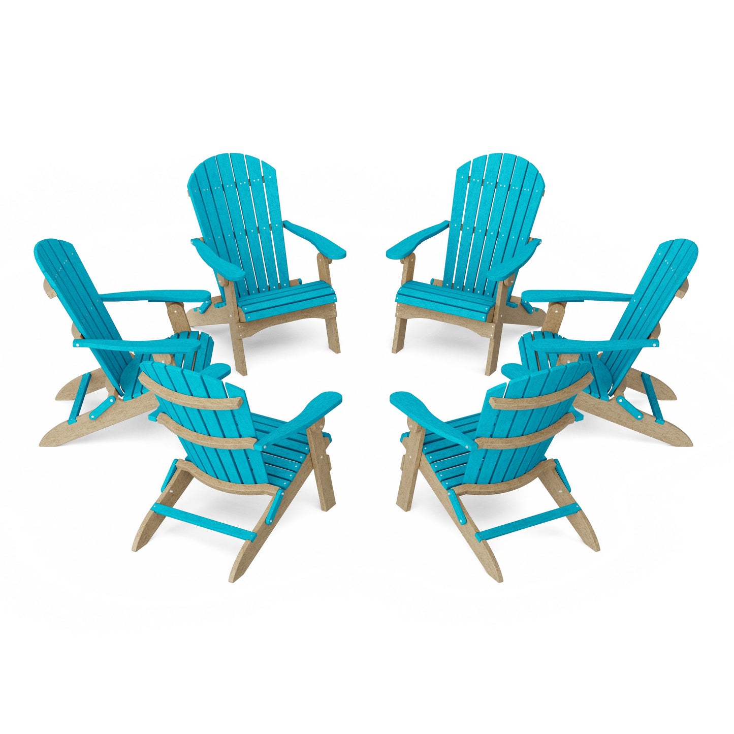 Heritage Folding Adirondack Chairs Set of 6