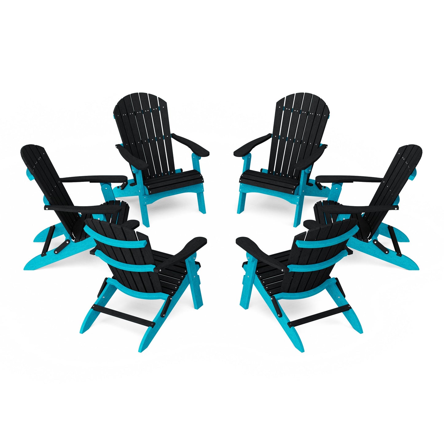 Heritage Folding Adirondack Chairs Set of 6