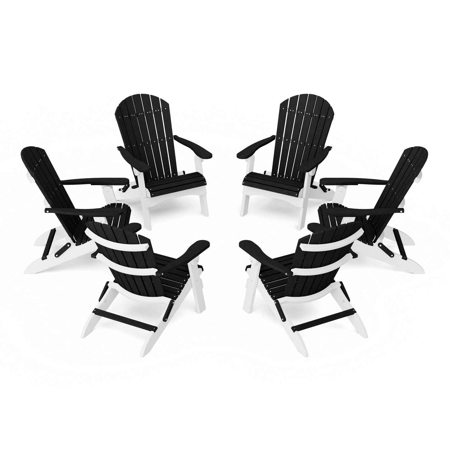 Heritage Folding Adirondack Chairs Set of 6