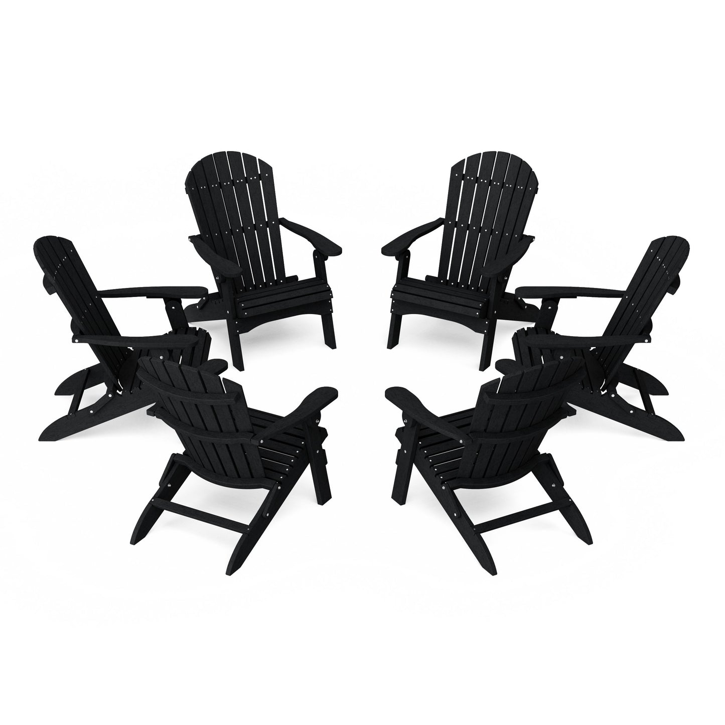 Heritage Folding Adirondack Chairs Set of 6