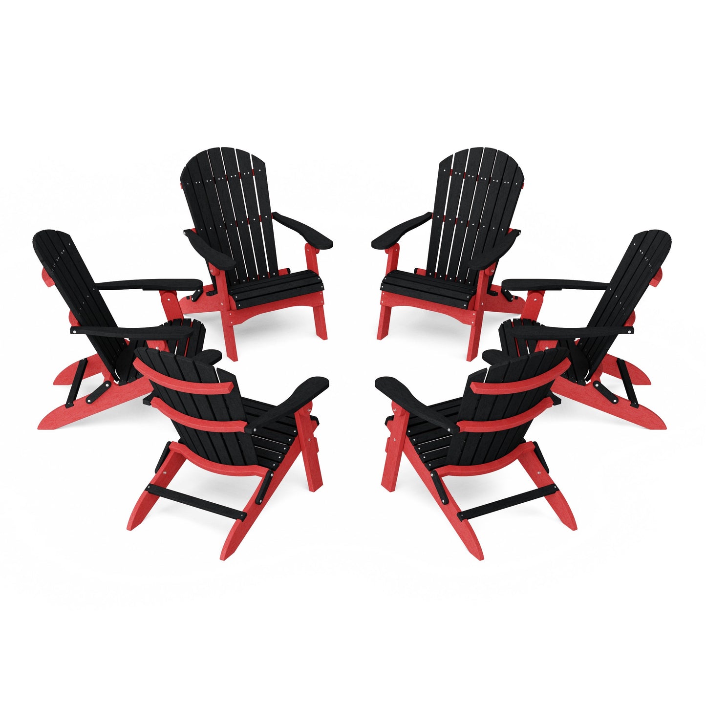 Heritage Folding Adirondack Chairs Set of 6