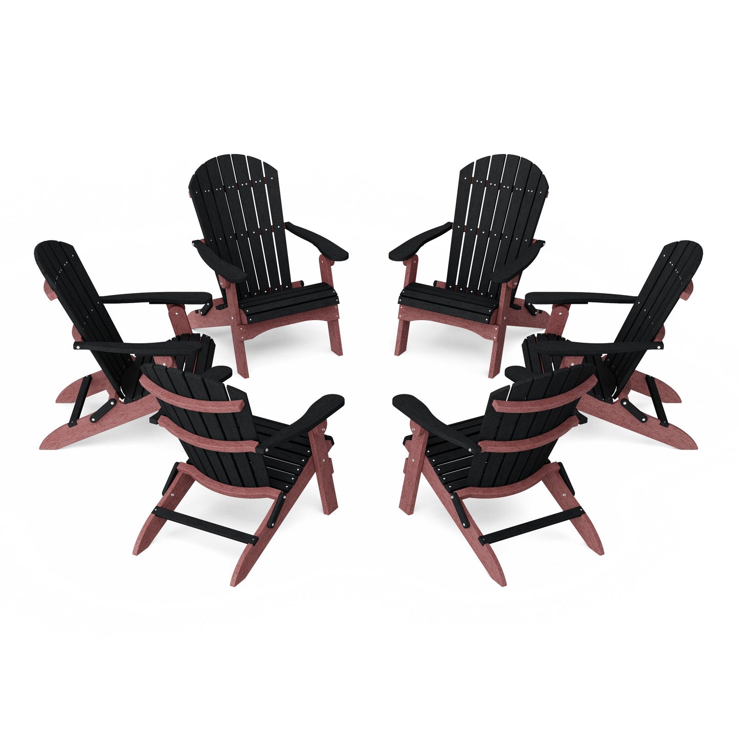 Heritage Folding Adirondack Chairs Set of 6