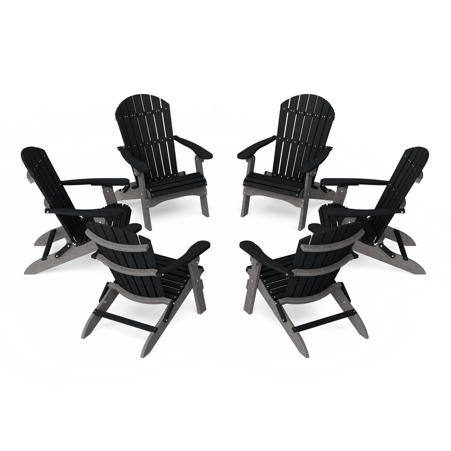Heritage Folding Adirondack Chairs Set of 6