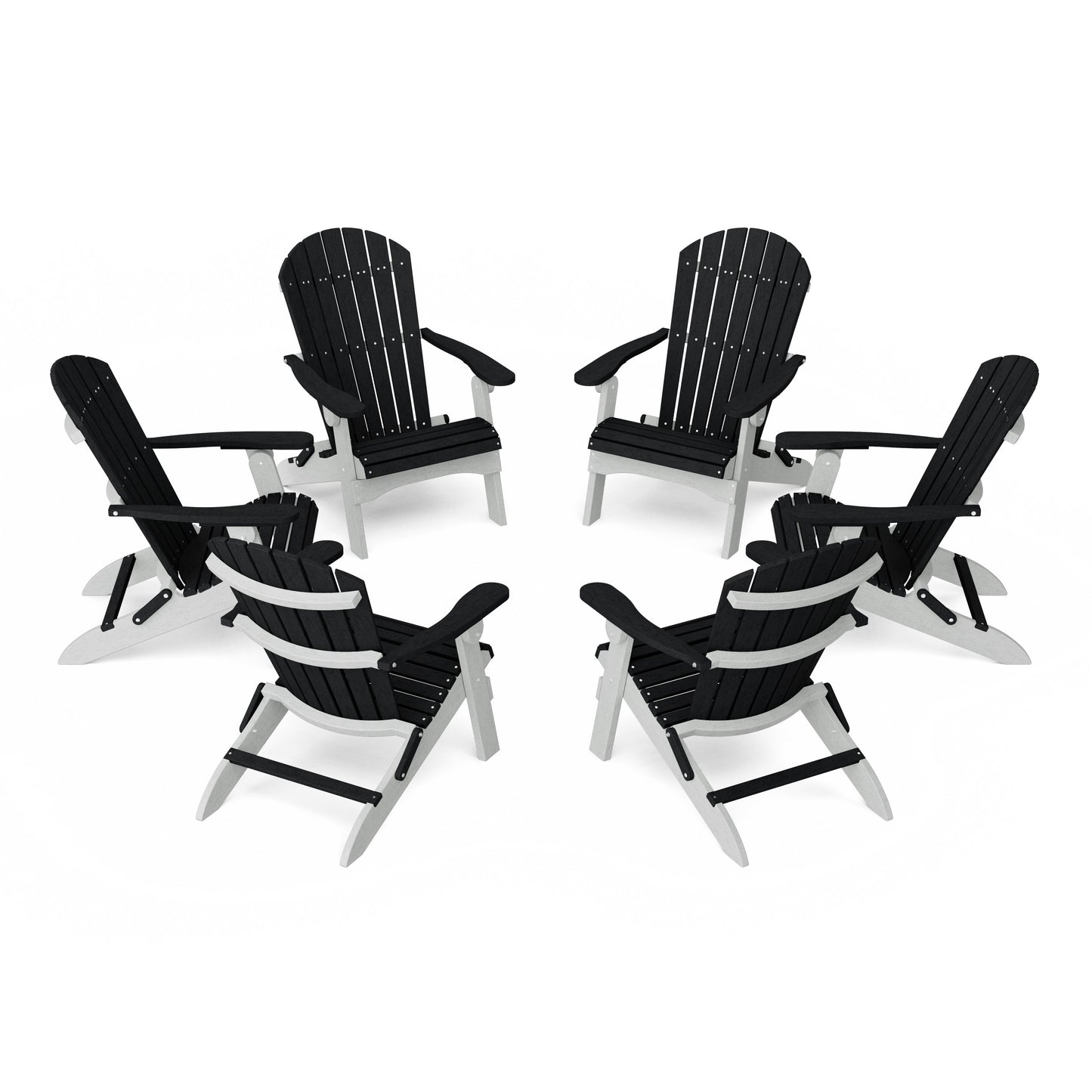 Heritage Folding Adirondack Chairs Set of 6