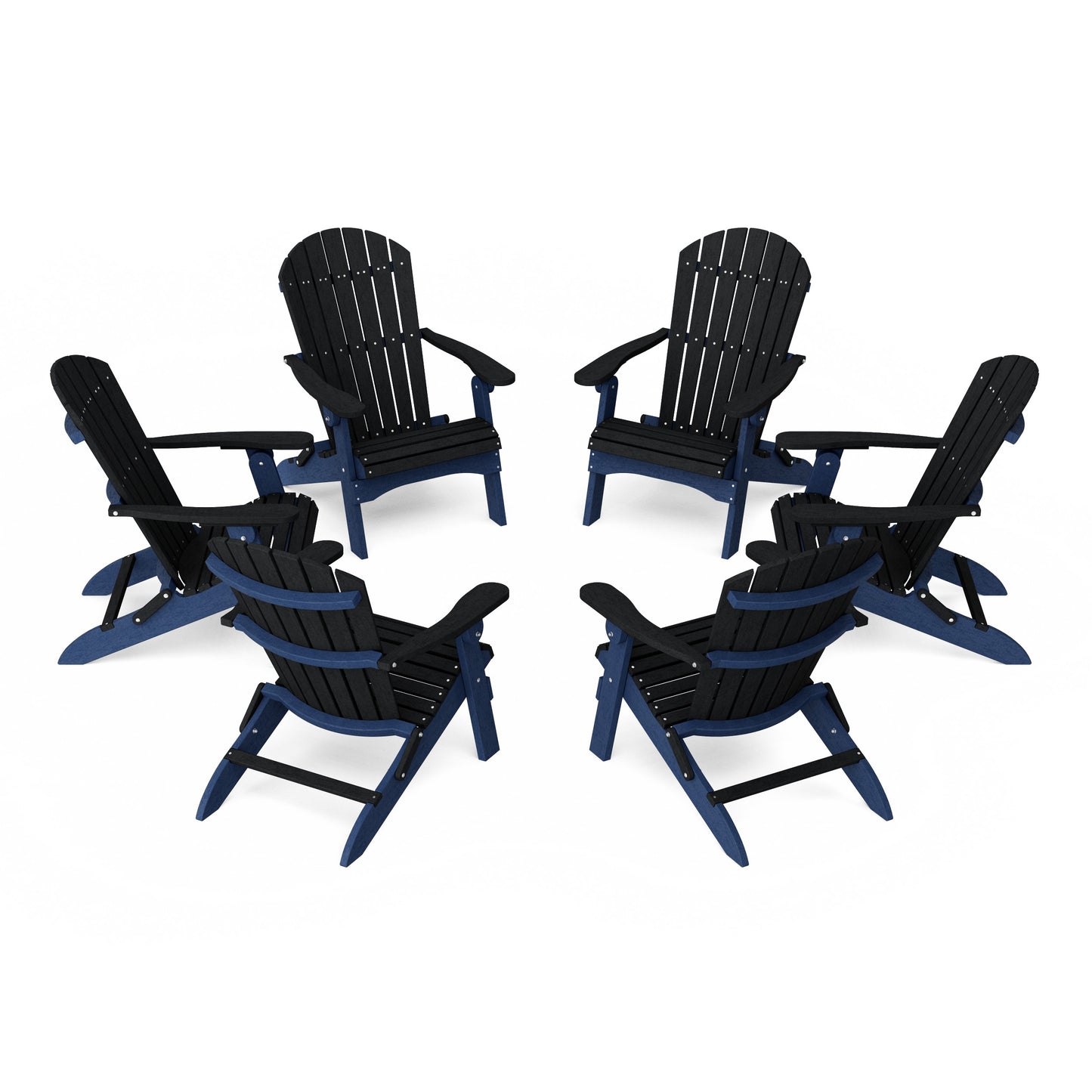 Heritage Folding Adirondack Chairs Set of 6
