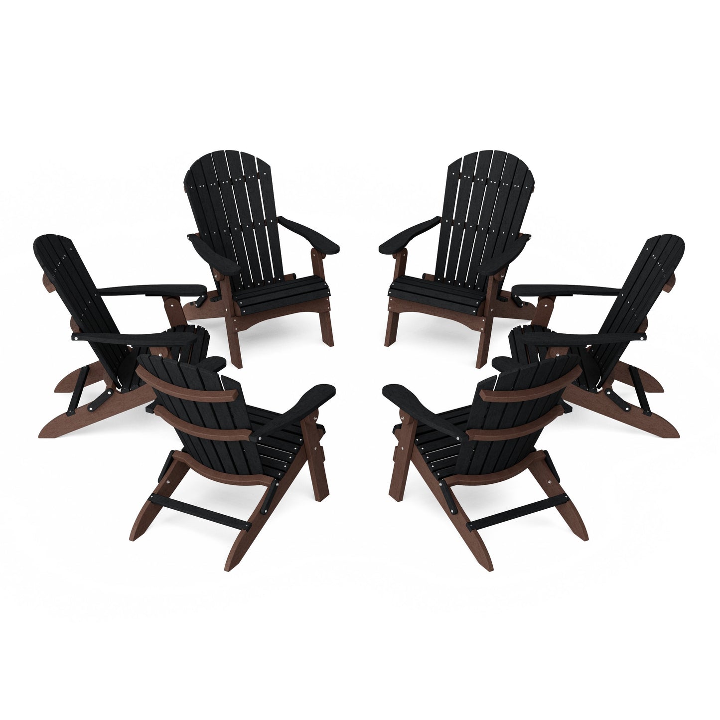 Heritage Folding Adirondack Chairs Set of 6