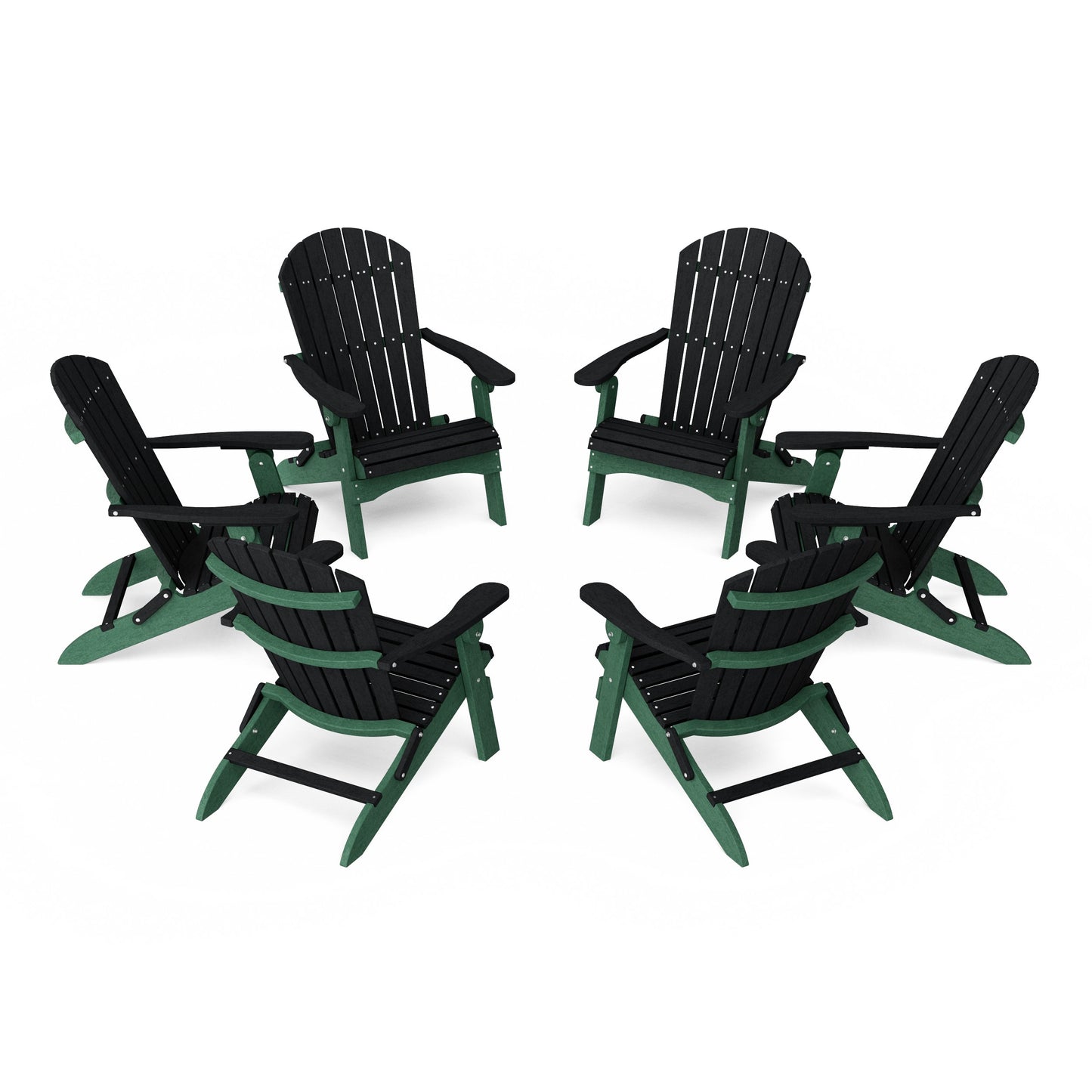 Heritage Folding Adirondack Chairs Set of 6