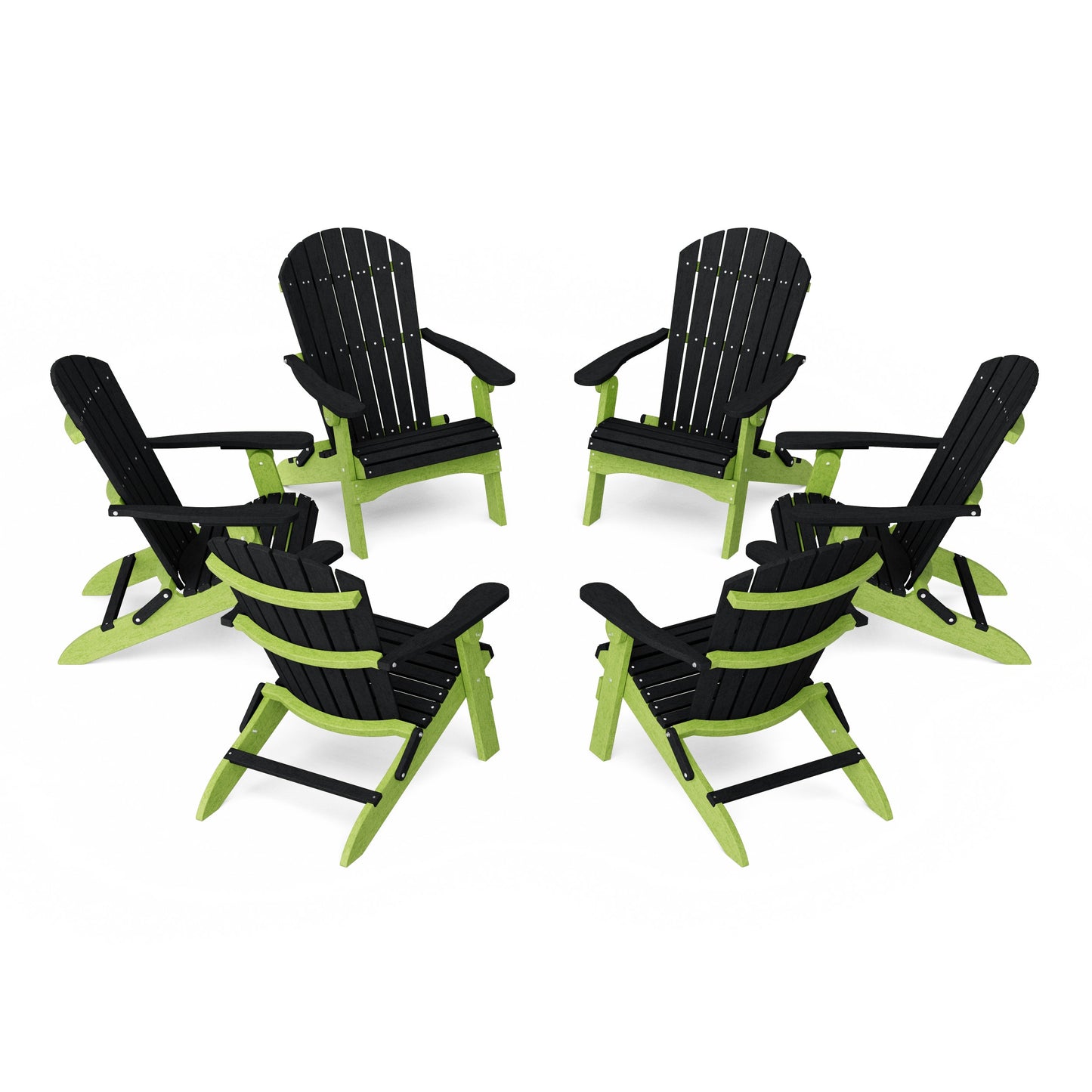 Heritage Folding Adirondack Chairs Set of 6