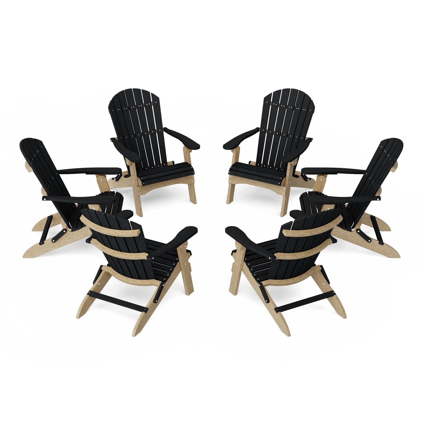 Heritage Folding Adirondack Chairs Set of 6