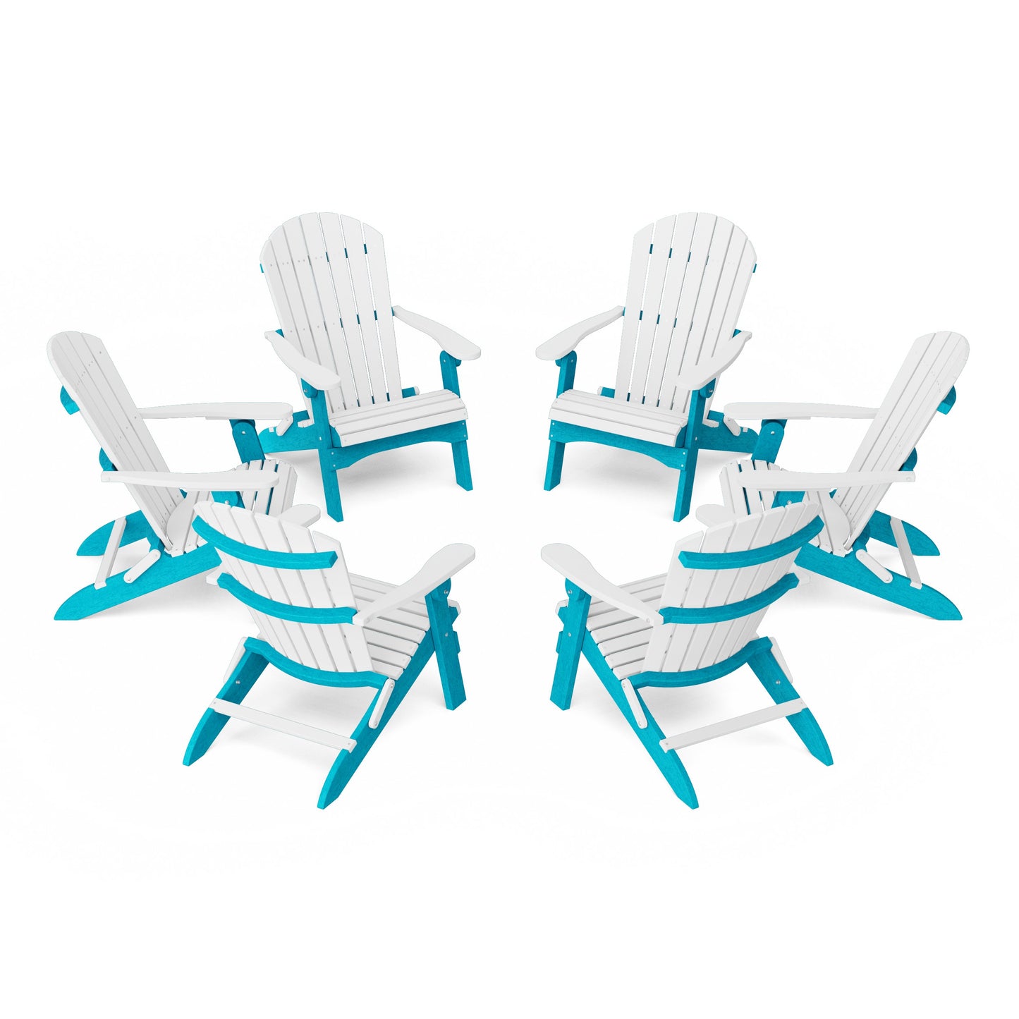 Heritage Folding Adirondack Chairs Set of 6