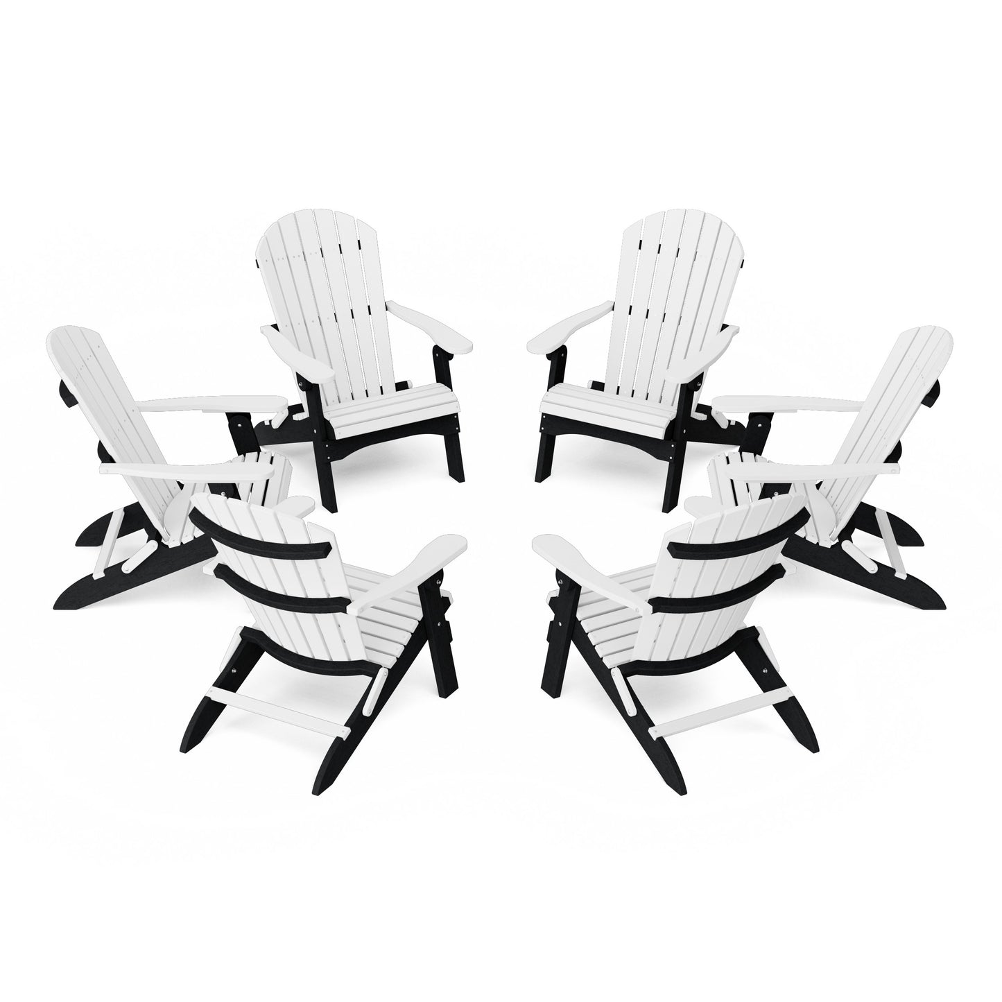 Heritage Folding Adirondack Chairs Set of 6