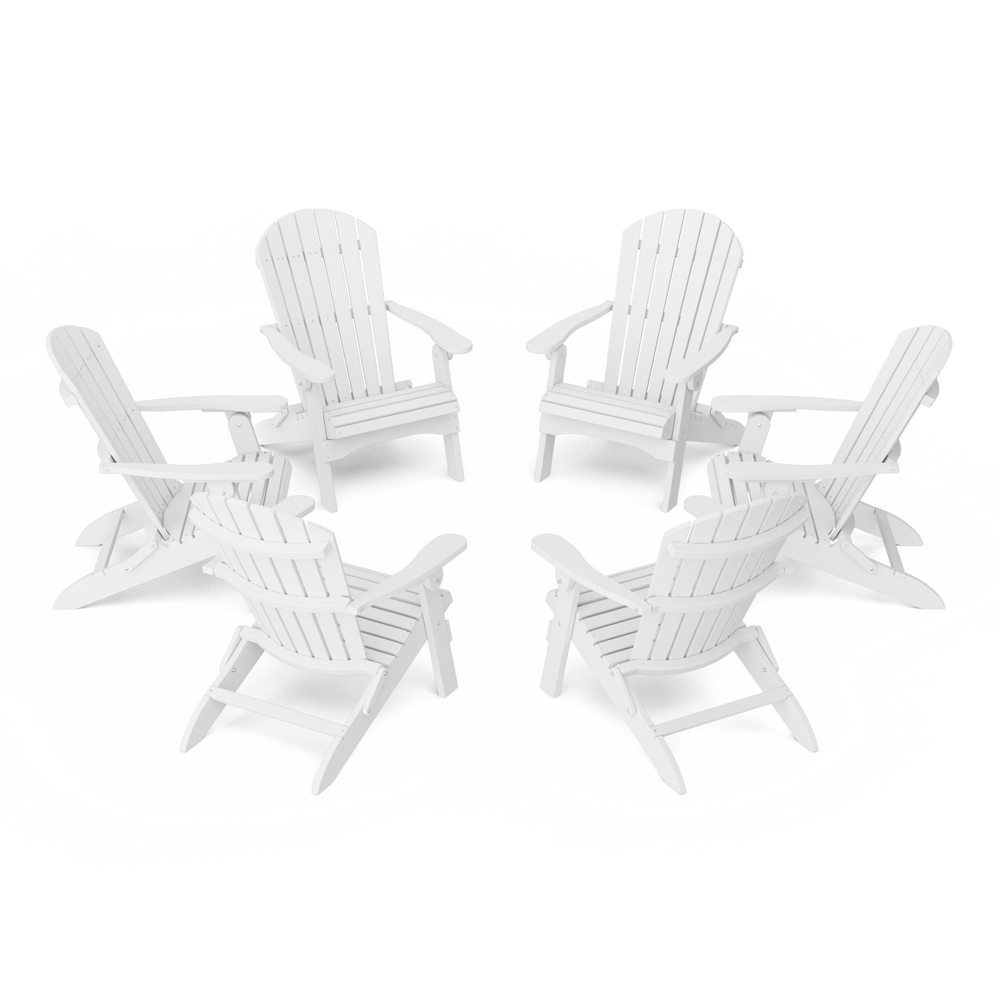 Heritage Folding Adirondack Chairs Set of 6