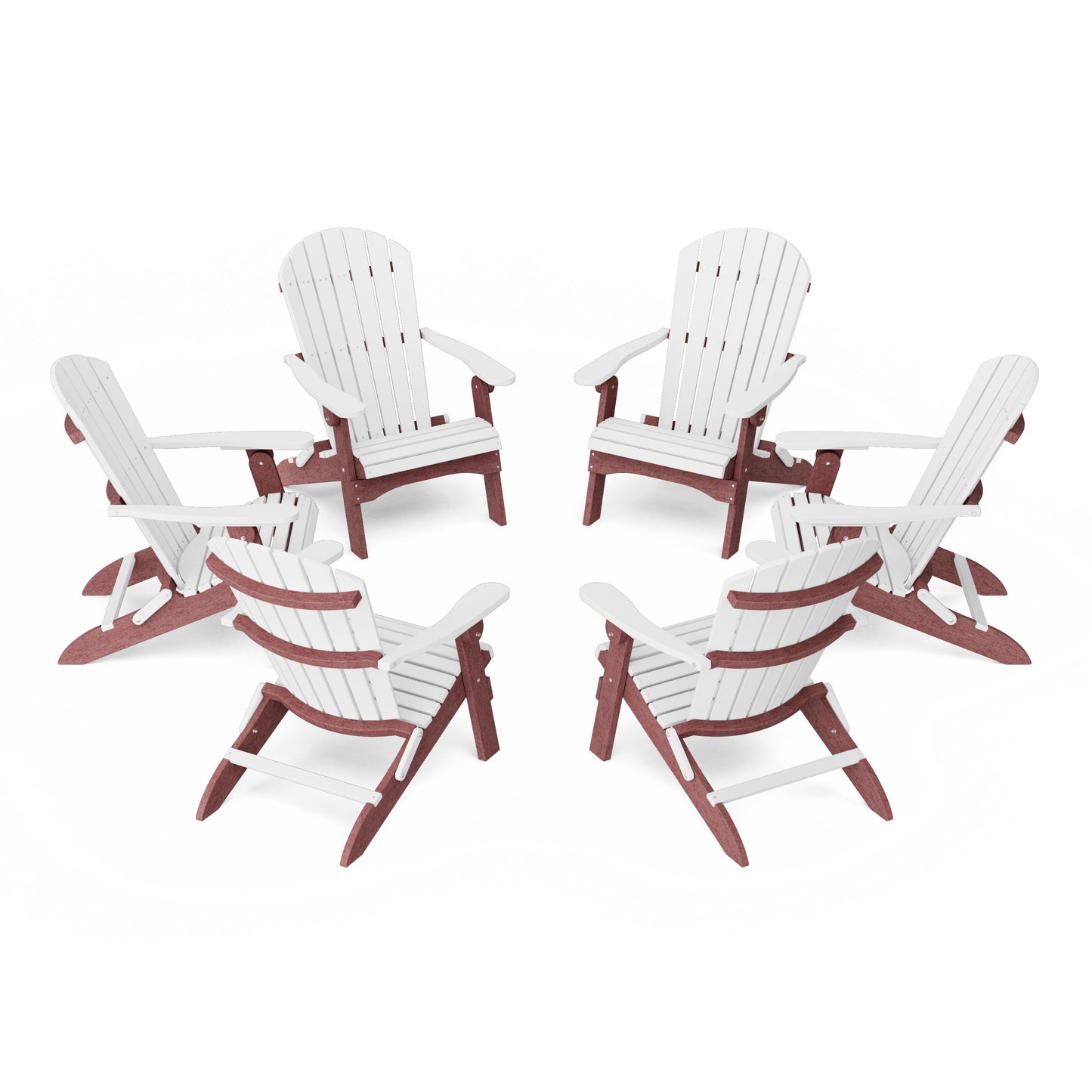 Heritage Folding Adirondack Chairs Set of 6