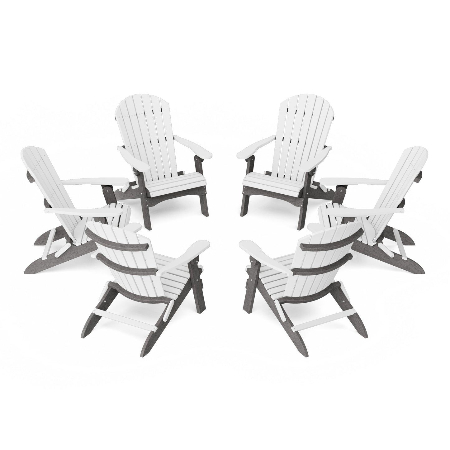 Heritage Folding Adirondack Chairs Set of 6