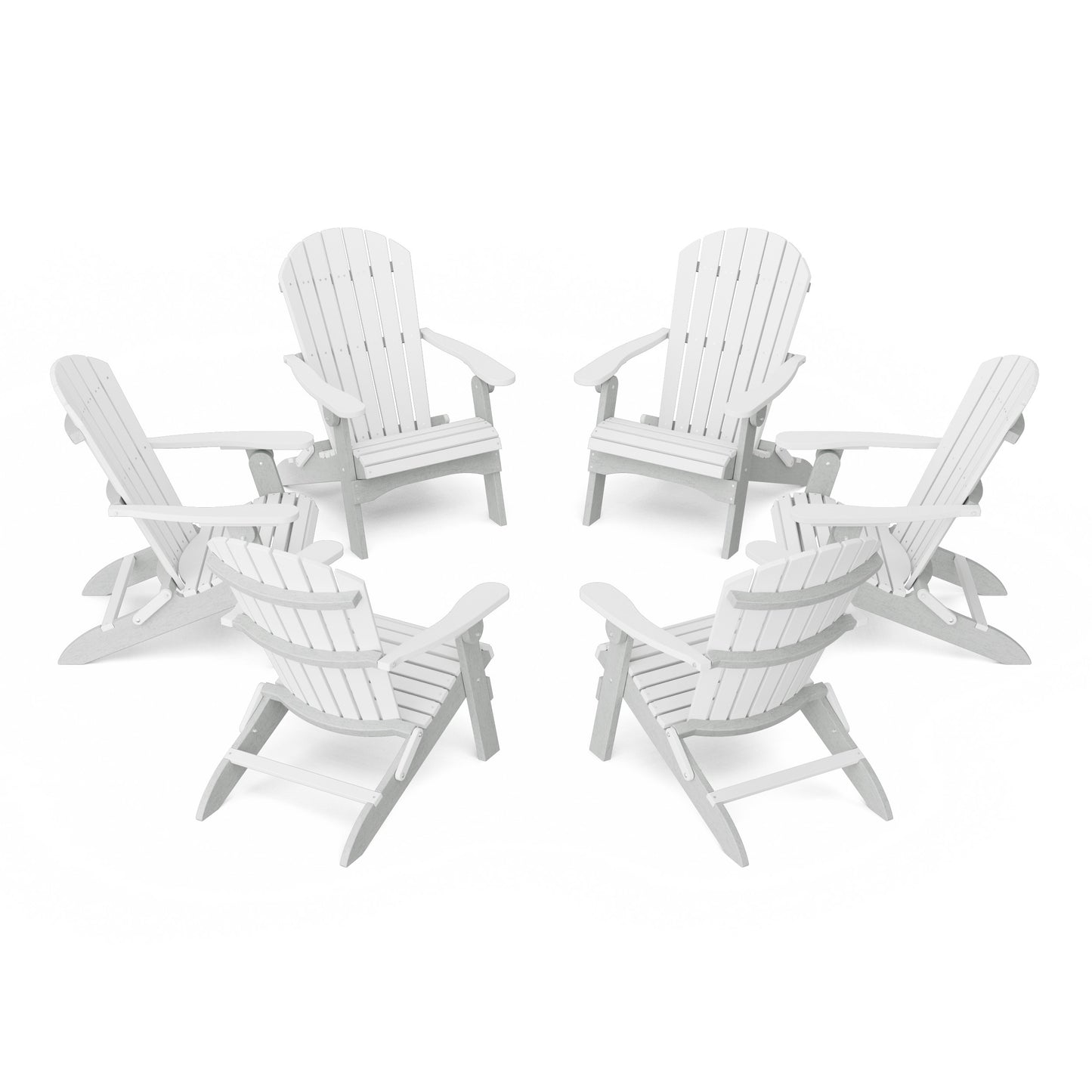 Heritage Folding Adirondack Chairs Set of 6