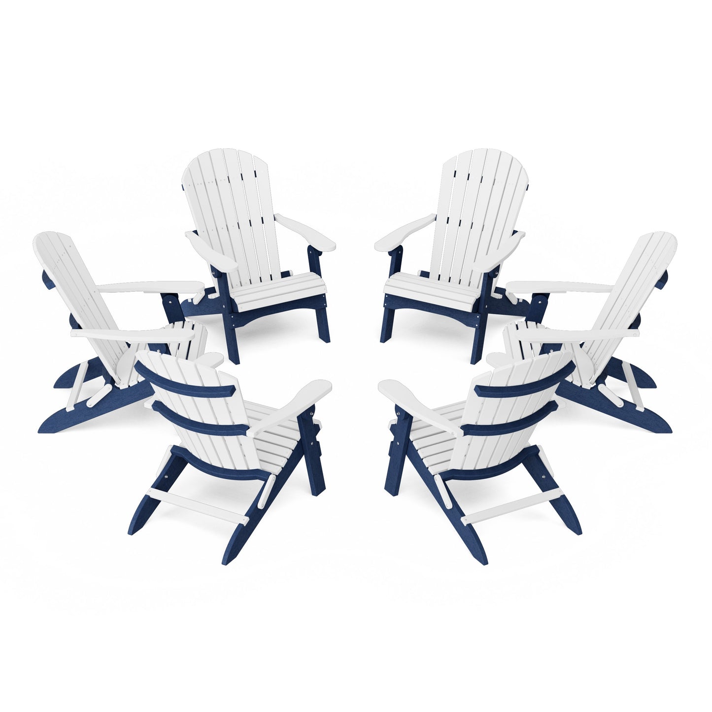 Heritage Folding Adirondack Chairs Set of 6