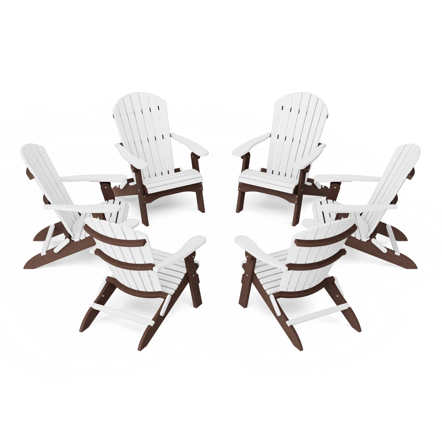 Heritage Folding Adirondack Chairs Set of 6