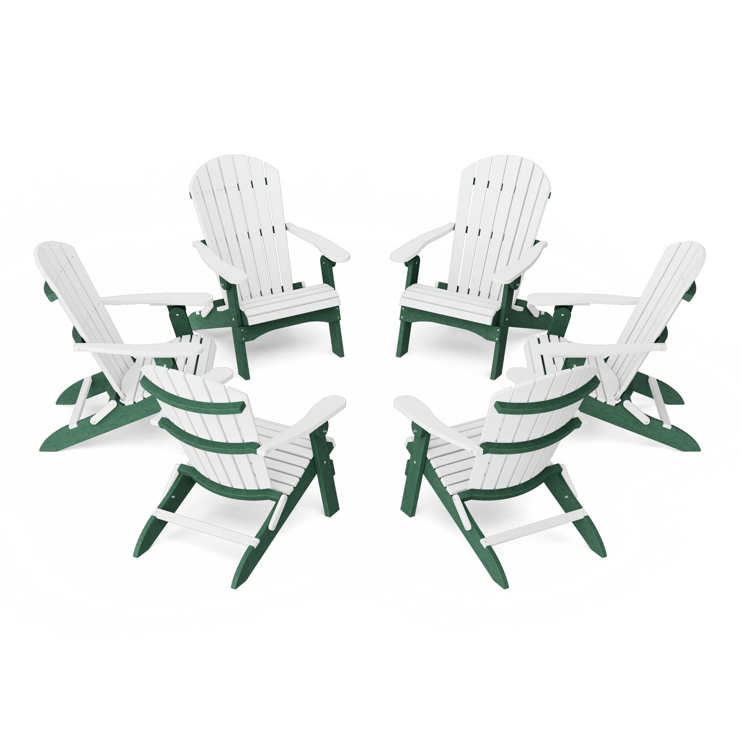 Heritage Folding Adirondack Chairs Set of 6