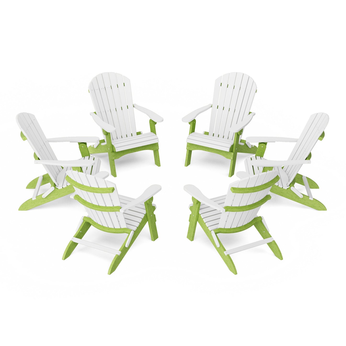 Heritage Folding Adirondack Chairs Set of 6