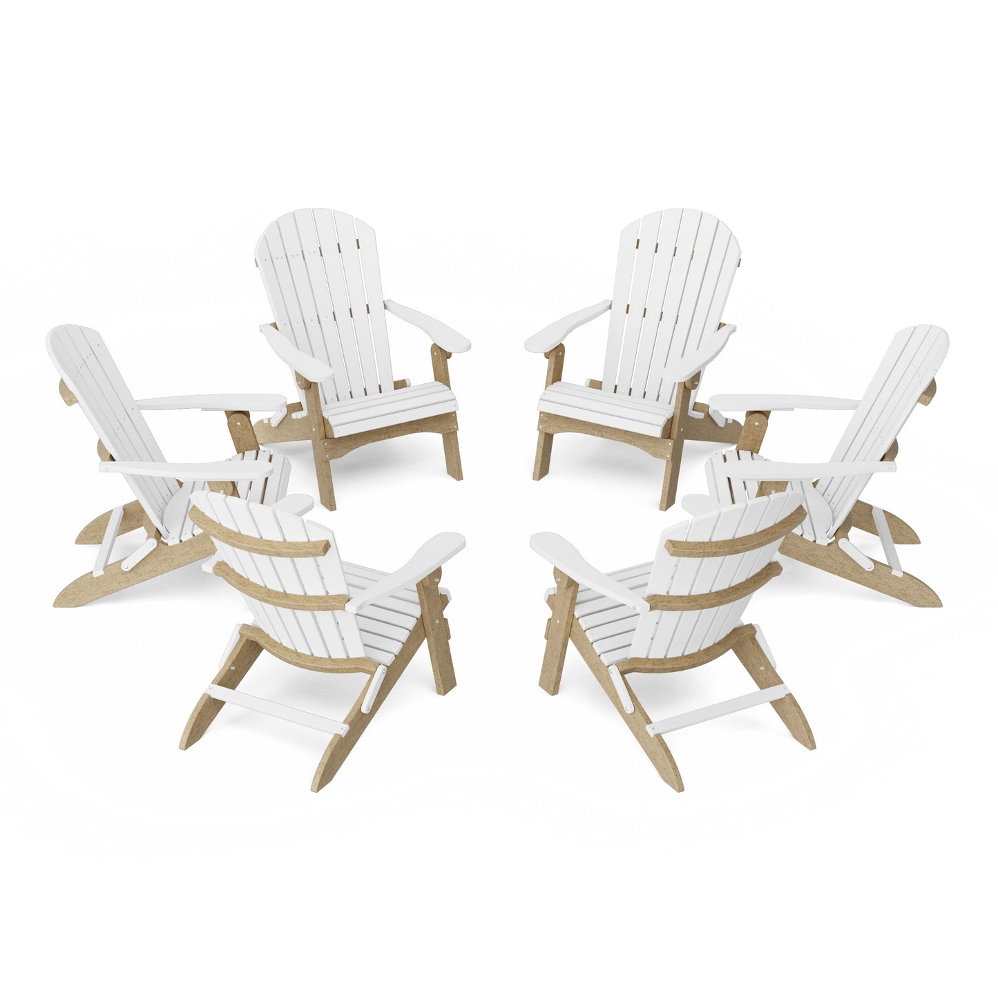 Heritage Folding Adirondack Chairs Set of 6