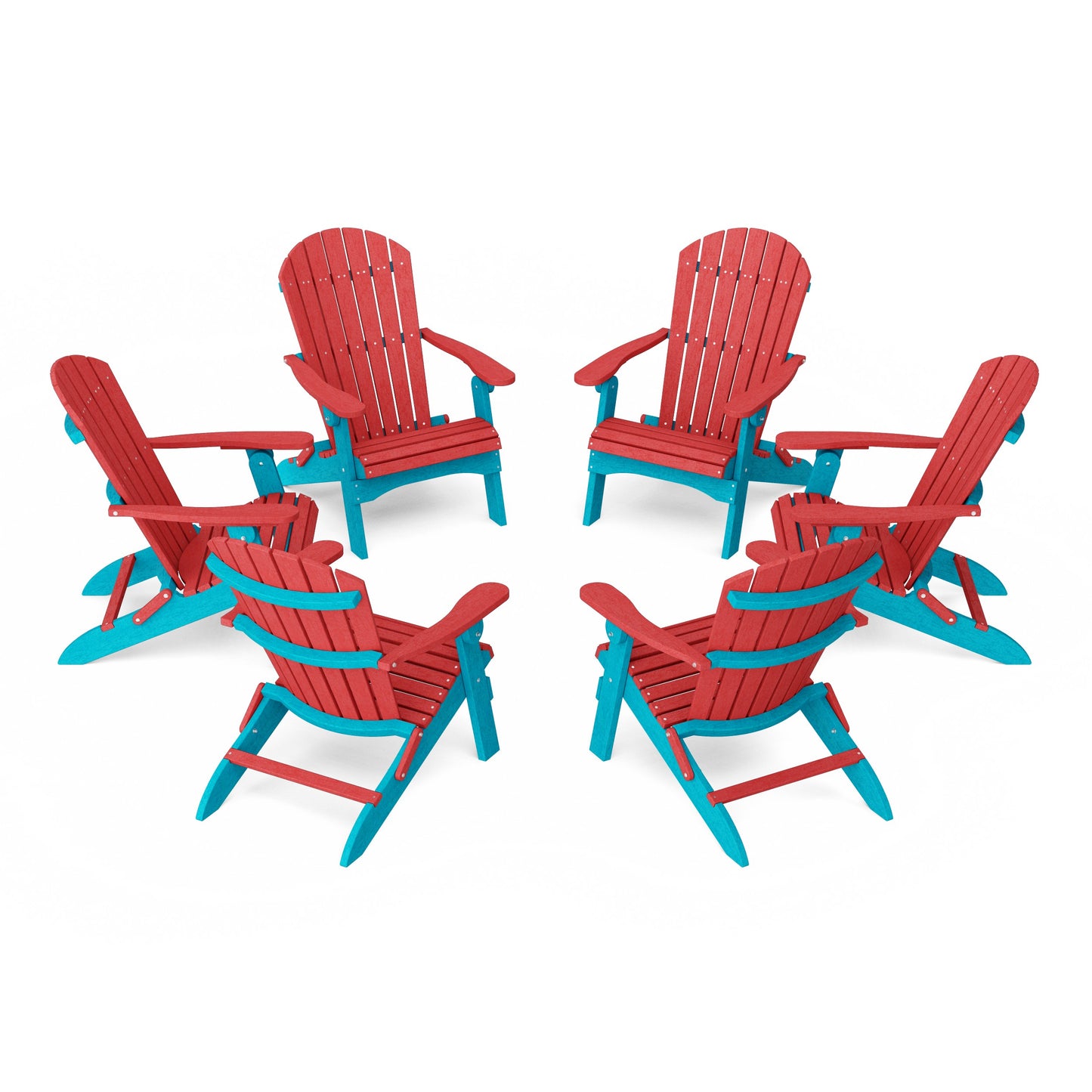 Heritage Folding Adirondack Chairs Set of 6