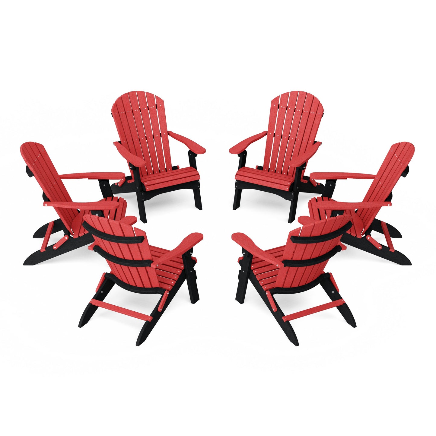 Heritage Folding Adirondack Chairs Set of 6