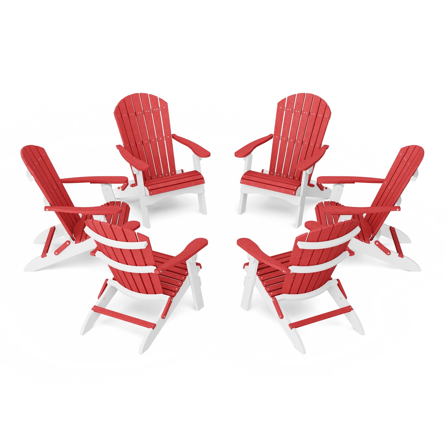 Heritage Folding Adirondack Chairs Set of 6