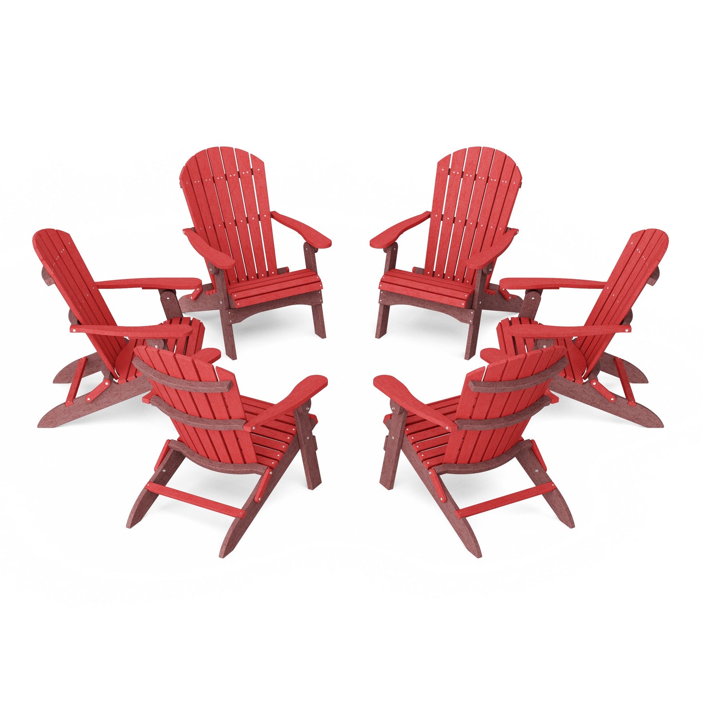 Heritage Folding Adirondack Chairs Set of 6