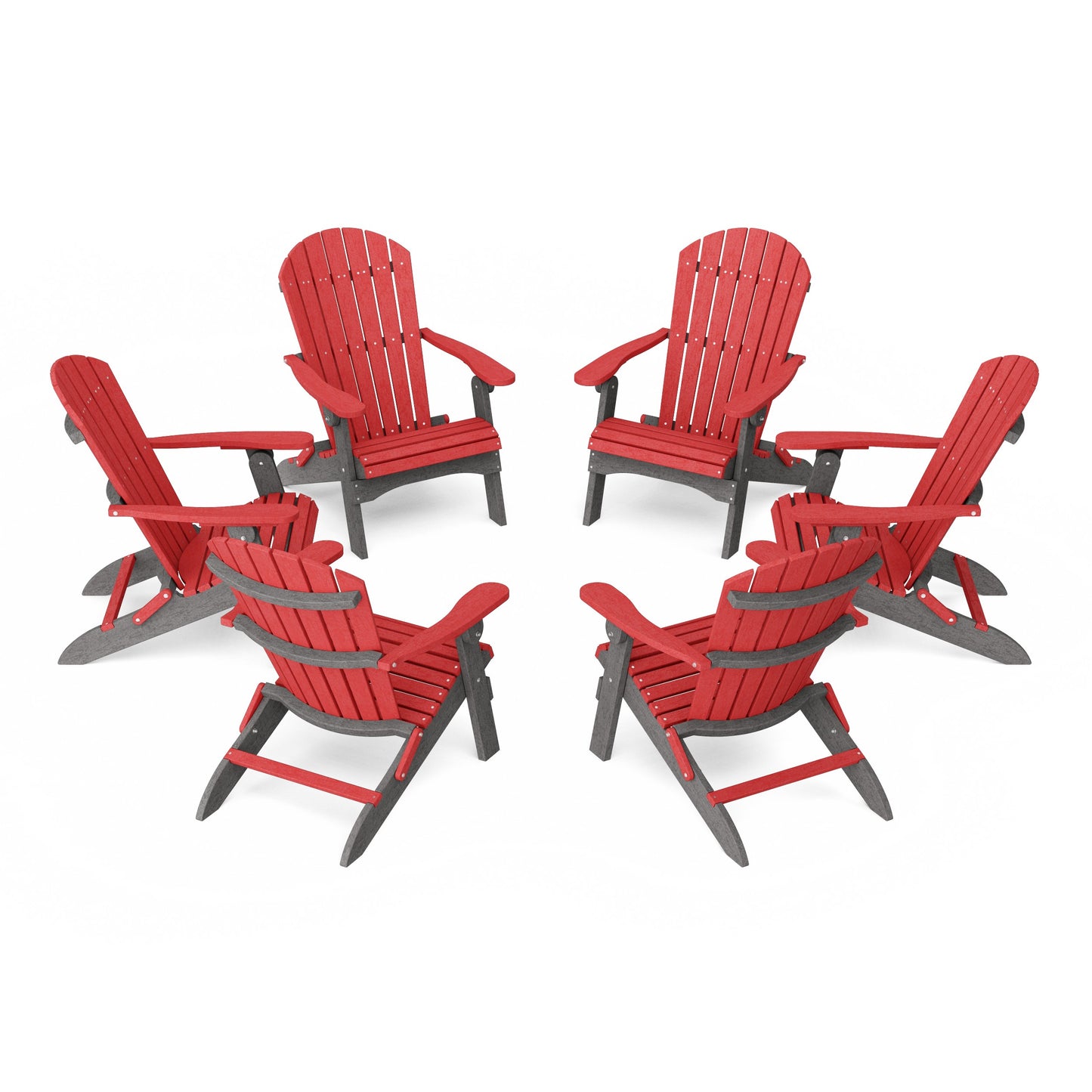 Heritage Folding Adirondack Chairs Set of 6