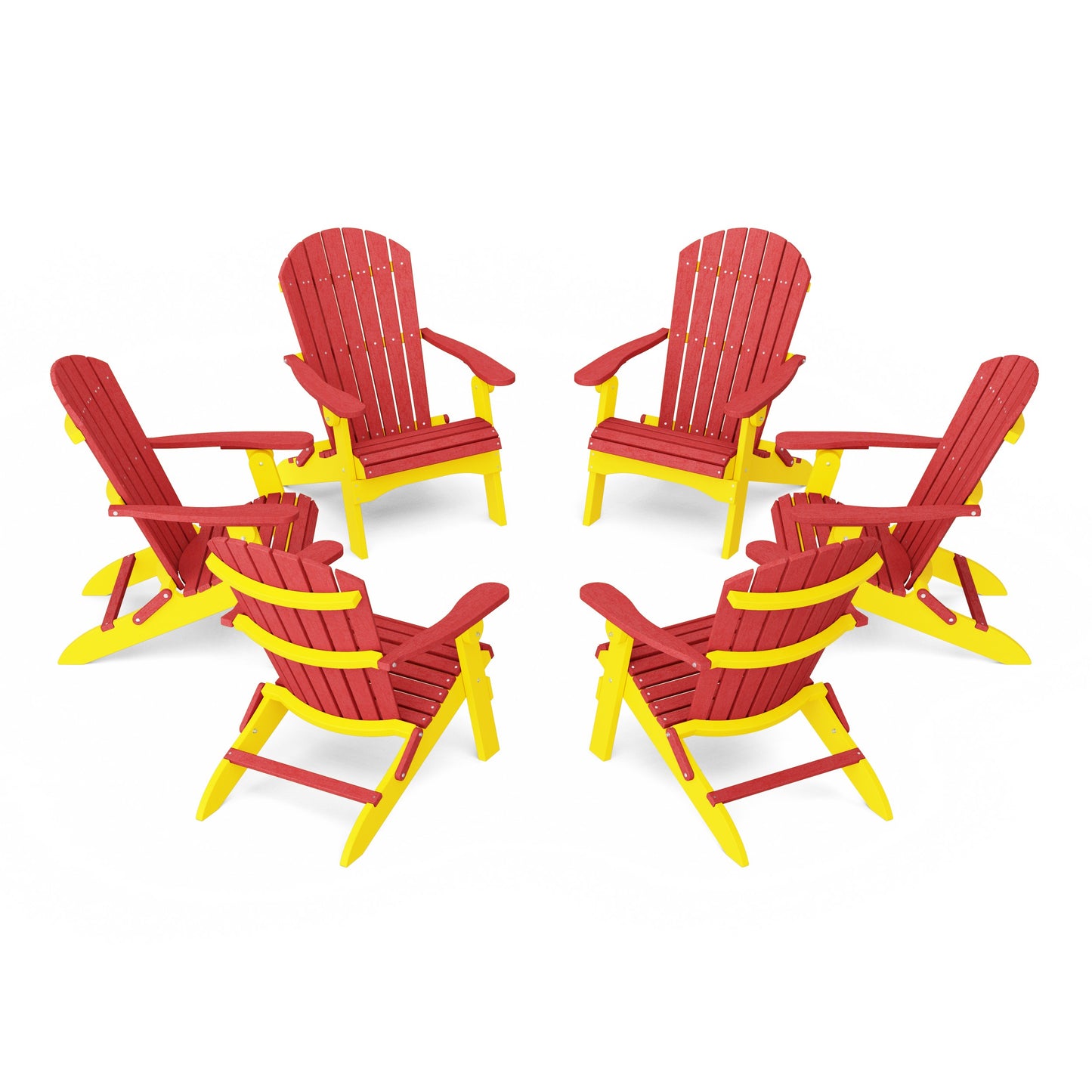 Heritage Folding Adirondack Chairs Set of 6