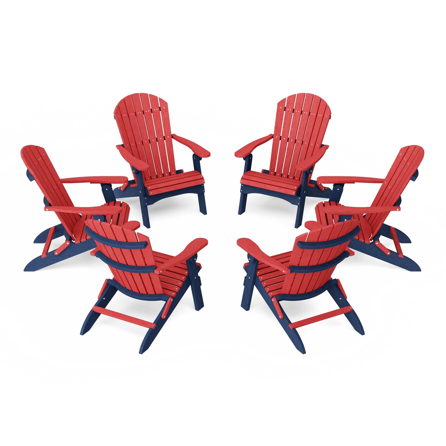 Heritage Folding Adirondack Chairs Set of 6