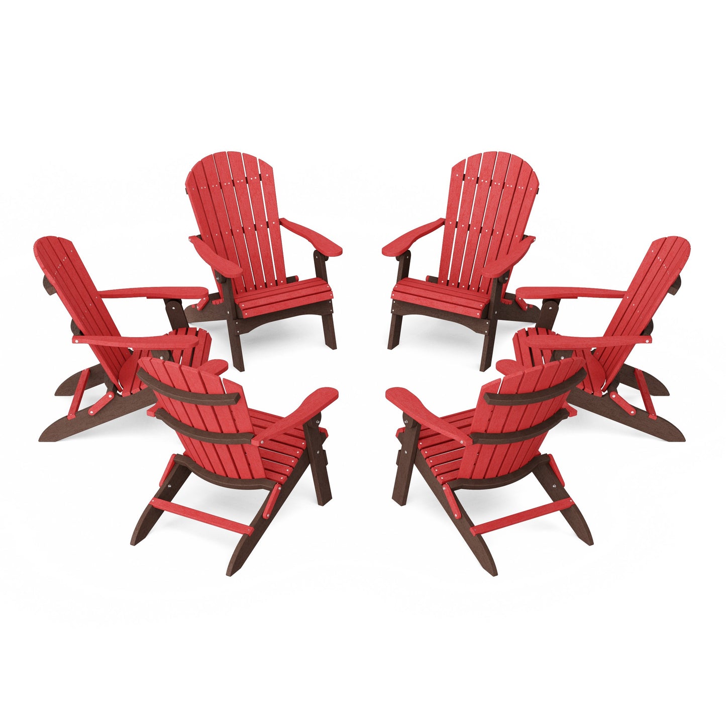 Heritage Folding Adirondack Chairs Set of 6