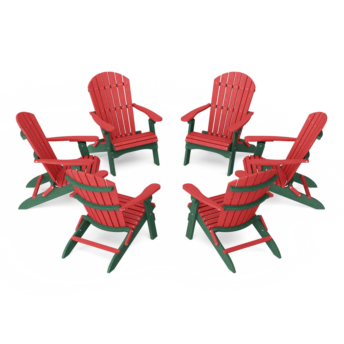 Heritage Folding Adirondack Chairs Set of 6