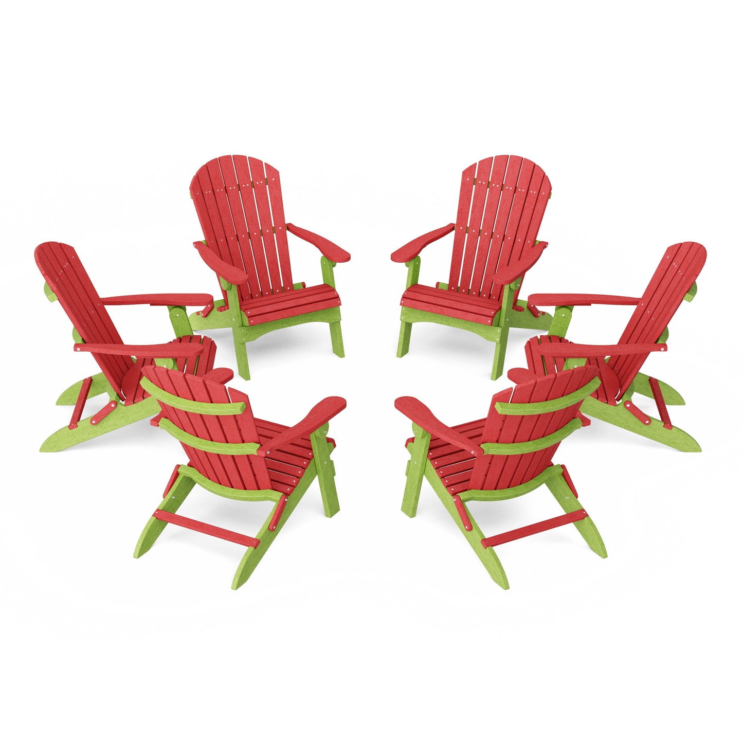Heritage Folding Adirondack Chairs Set of 6