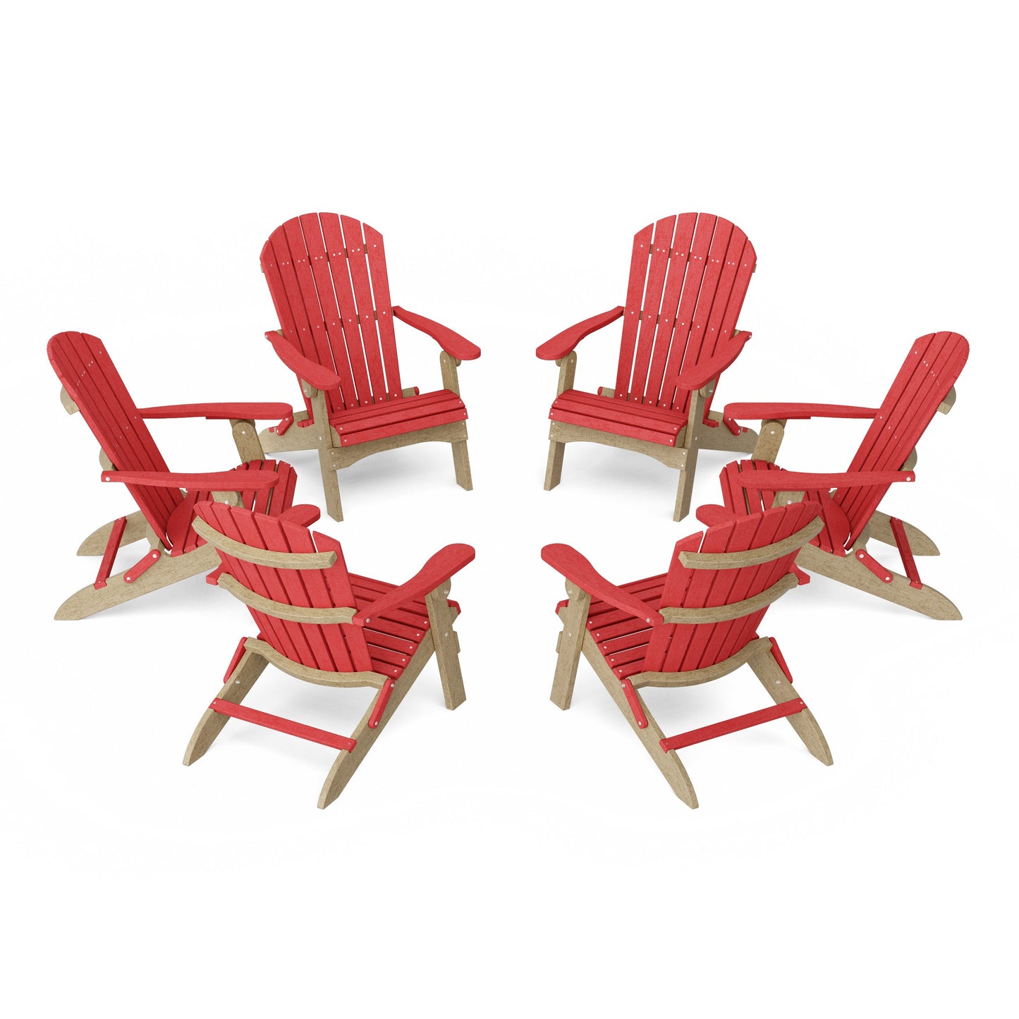 Heritage Folding Adirondack Chairs Set of 6