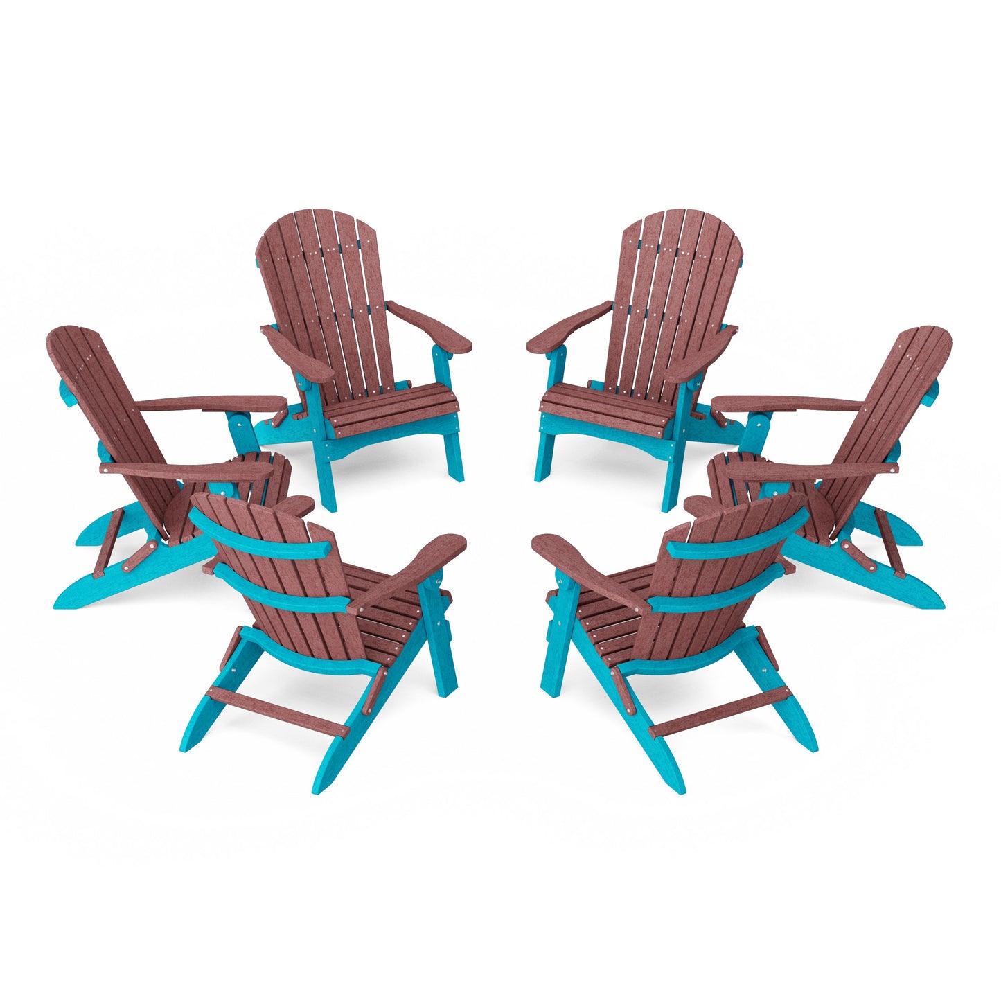 Heritage Folding Adirondack Chairs Set of 6