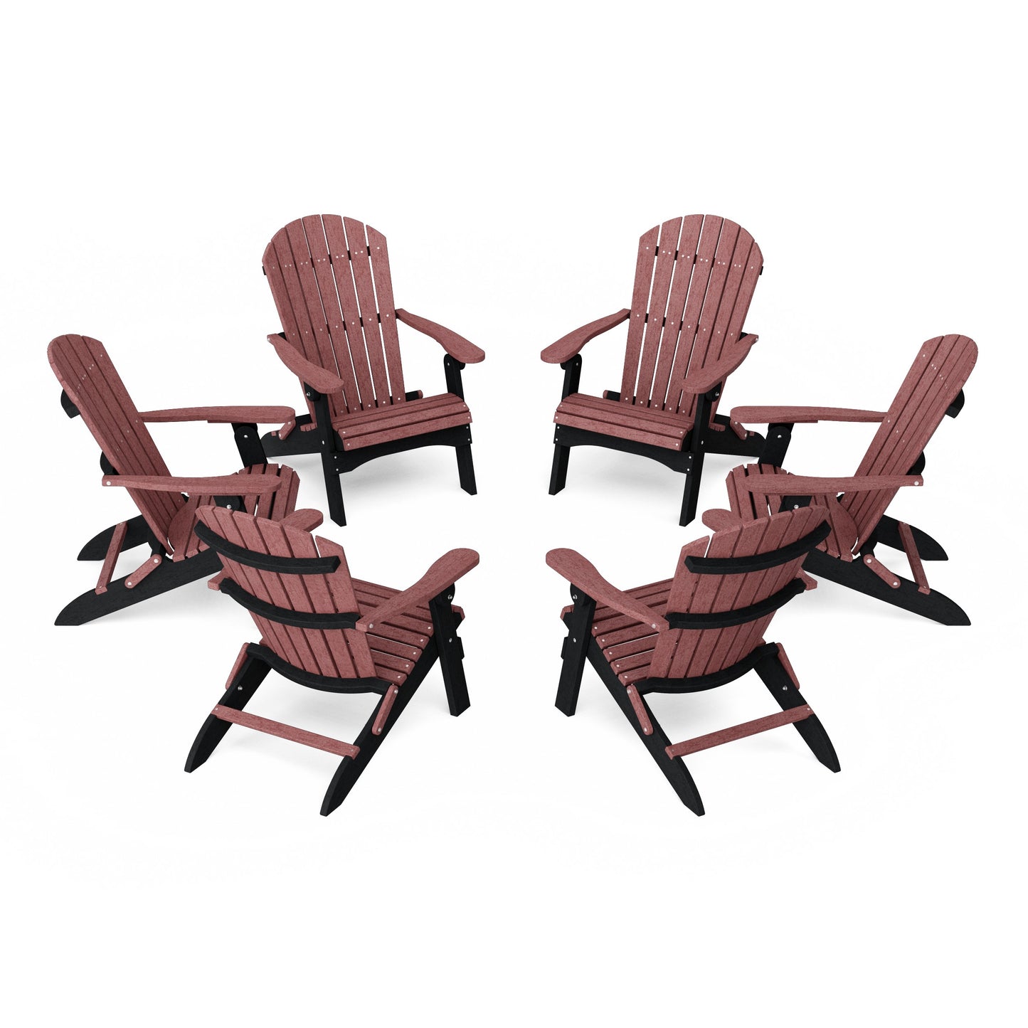 Heritage Folding Adirondack Chairs Set of 6