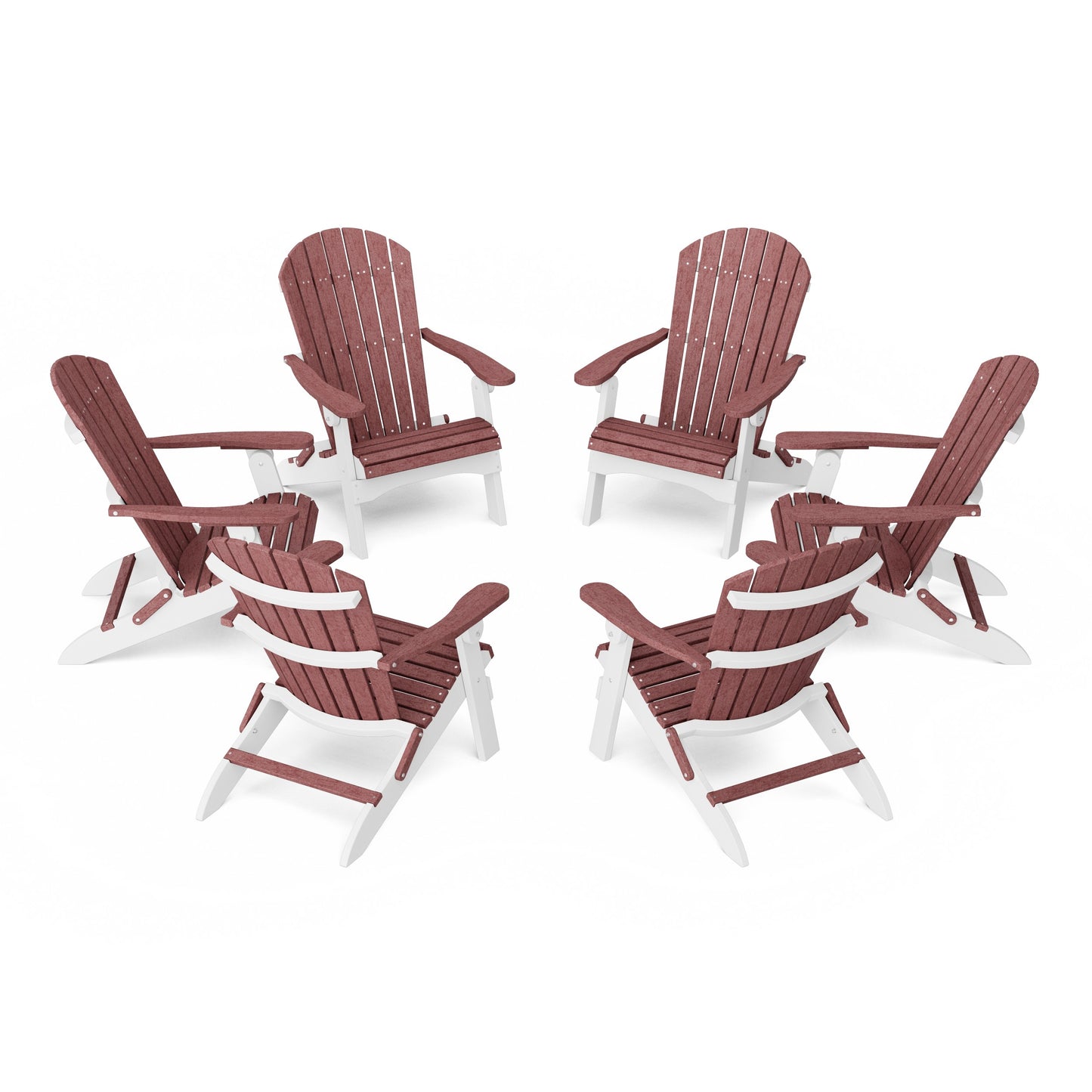 Heritage Folding Adirondack Chairs Set of 6